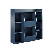 Ameriwood Tyler 9-Shelf 41"H Toy Storage Bookcase, Navy (4865837COM)