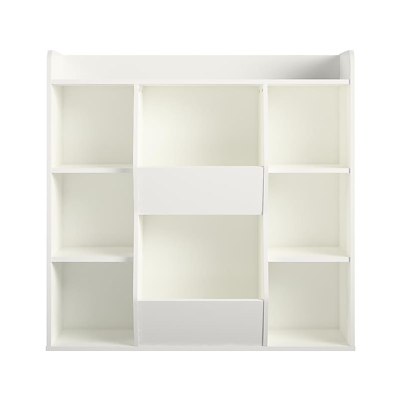 Ameriwood Tyler 40.8"H 9-Shelf Bookcase, White Particle Board (4865013COM) image 1