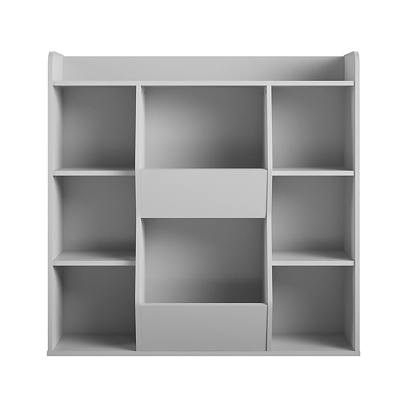 Ameriwood Tyler 40.8"H 9-Shelf Bookcase, Dove Gray Particle Board (4865412COM) image 1