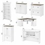 Bush Furniture Fairview 60"W L Shaped Desk with Hutch, Bookcase, Storage and File Cabinets, Shiplap Gray/Pure White (FV014G2W)~#|#~sp168353223_sc7