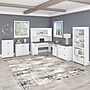 Bush Furniture Fairview 60"W L Shaped Desk with Hutch, Bookcase, Storage and File Cabinets, Shiplap Gray/Pure White (FV014G2W)~#|#~sp168353422_sc7