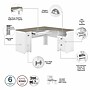 Bush Furniture Fairview 60"W L Shaped Desk with Hutch, Bookcase, Storage and File Cabinets, Shiplap Gray/Pure White (FV014G2W)~#|#~sp168353423_sc7