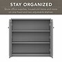 Bush Furniture Fairview 30" Small Storage Cabinet with 3 Shelves, Cape Cod Gray (WC53596-03)~#|#~sp168353560_sc7