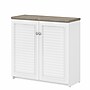 Bush Furniture Fairview 30" Small Storage Cabinet with 3 Shelves, Shiplap Gray/Pure White (WC53696-03)~#|#~sp168353577_sc7