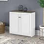 Bush Furniture Fairview 30" Small Storage Cabinet with 3 Shelves, Shiplap Gray/Pure White (WC53696-03)~#|#~sp168353578_sc7
