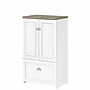 Bush Furniture Fairview 42" Storage Cabinet with 3 Shelves, Shiplap Gray/Pure White (WC53680-03)~#|#~sp168353610_sc7
