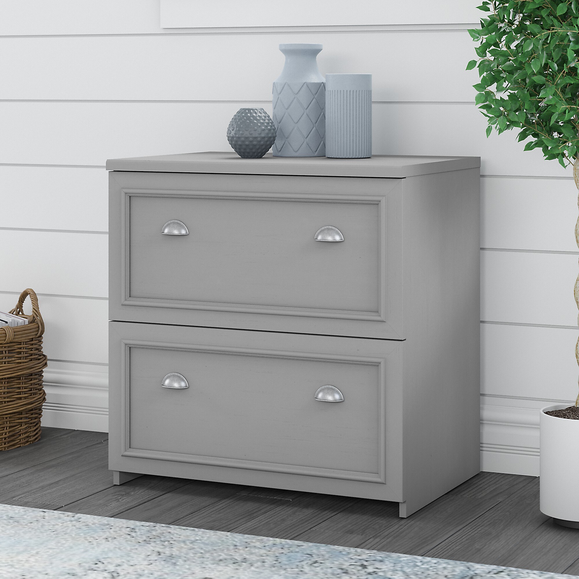 Bush Furniture Fairview 2 Drawer Lateral File Cabinet, Cape Cod Gray, (WC53581-03) Sansujyuku sansujyuku.com
