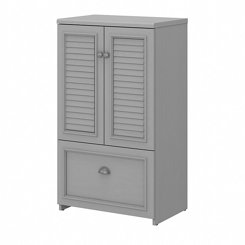 Bush Furniture Fairview 42" Storage Cabinet with 3 Shelves, Cape Cod Gray (WC53580-03) image 1