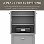 Bush Furniture Fairview 42" Storage Cabinet with 3 Shelves, Cape Cod Gray (WC53580-03)~#|#~sp168353644_sc7
