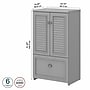 Bush Furniture Fairview 42" Storage Cabinet with 3 Shelves, Cape Cod Gray (WC53580-03)~#|#~sp168353645_sc7