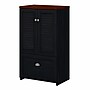 Bush Furniture Fairview 42"H Storage Cabinet with 3 Shelves, Antique Black/Hansen Cherry (WC53980-03)~#|#~sp168353666_sc7