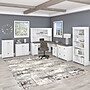 Bush Furniture Fairview 69"H 5-Shelf Bookcase with Adjustable Shelves, Shiplap Gray/Pure White Laminated Wood (WC53665-03)~#|#~sp168353681_sc7