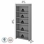 Bush Furniture Fairview 69"H 5-Shelf Bookcase with Adjustable Shelves, Cape Cod Gray Laminated Wood (WC53565-03)~#|#~sp168353685_sc7