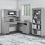 Bush Furniture Fairview 69"H 5-Shelf Bookcase with Adjustable Shelves, Cape Cod Gray Laminated Wood (WC53565-03)~#|#~sp168353689_sc7