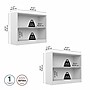 Bush Furniture Universal 30"H 2-Shelf Bookcase, Pure White, 2/Set (UB001PW)~#|#~sp168356876_sc7