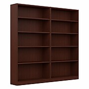 Bush Furniture Universal 5-Shelf 72"H Tall Bookcase, Vogue Cherry, 2/Set (UB003VC)