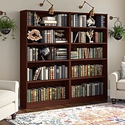 Bush Furniture Universal 5-Shelf 72"H Tall Bookcase, Vogue Cherry, 2/Set (UB003VC)