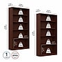 Bush Furniture Universal 72"H 5-Shelf Bookcase with Adjustable Shelves, Vogue Cherry, 2/Set (UB003VC)~#|#~sp168357388_sc7