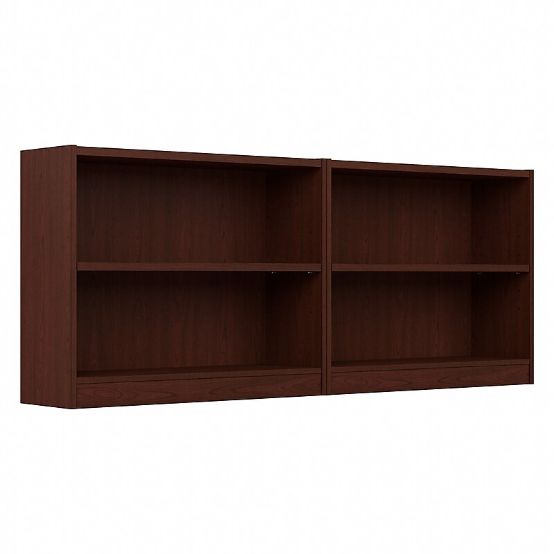 Bush Furniture Universal 30"H 2-Shelf Bookcase, Vogue Cherry, 2/Set (UB001VC) image 1