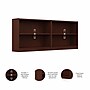 Bush Furniture Universal 30"H 2-Shelf Bookcase, Vogue Cherry, 2/Set (UB001VC)~#|#~sp168357394_sc7