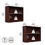 Bush Furniture Universal 30"H 2-Shelf Bookcase, Vogue Cherry, 2/Set (UB001VC)~#|#~sp168357396_sc7