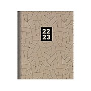 2022-2023 TF Publishing Puzzle Kraft 9" x 11" Academic Monthly Planner, Kraft/Black (AY-LMO-23-4714)