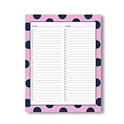 Kahootie Co Two Category To Do List Notepad, 8.5" x 11", 50 sheets per pad, Pink (TCNP05)