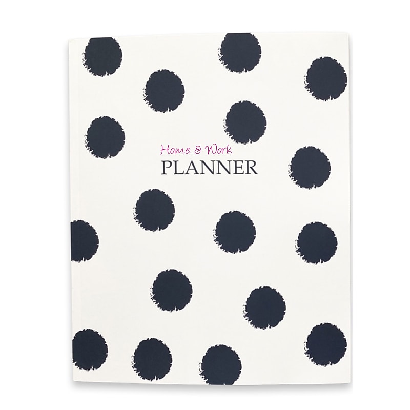 Undated Kahootie Co. 8"W x 10"L Planner, It's That Kinda Day, Navy Polka Dot (ITKHWNPD-H) image 1