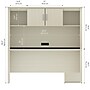 Bestar Logan 66"W U or L-Shaped Executive Office Desk with Pedestal and Hutch, White Chocolate (46410-31)~#|#~sp168526629_sc7