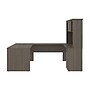 Bestar Logan 66"W U or L-Shaped Executive Office Desk with Pedestal and Hutch, Bark Grey (46410-47)~#|#~sp168526633_sc7
