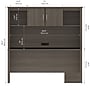 Bestar Logan 66"W U or L-Shaped Executive Office Desk with Pedestal and Hutch, Bark Grey (46410-47)~#|#~sp168526671_sc7