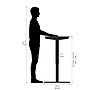 Bestar Universel 24" x 48" Standing Desk, Deep Grey (65857-32)~#|#~sp168526685_sc7