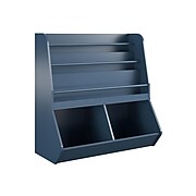 Ameriwood Tyler 5-Shelf 36"H Kids' Book and Toy Storage Bookcase, Navy (4947837COM)
