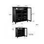 Ameriwood Tuxedo 34.9" Bar Cabinet with 7 Shelves, Black (3969872COM)~#|#~sp168531586_sc7
