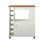Ameriwood Williams 12-Shelf Particle Board Kitchen Cart, White (5276817COM)~#|#~sp168531589_sc7