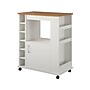 Ameriwood Williams 12-Shelf Particle Board Kitchen Cart, White (5276817COM)~#|#~sp168531590_sc7