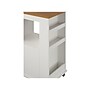 Ameriwood Williams 12-Shelf Particle Board Kitchen Cart, White (5276817COM)~#|#~sp168531593_sc7