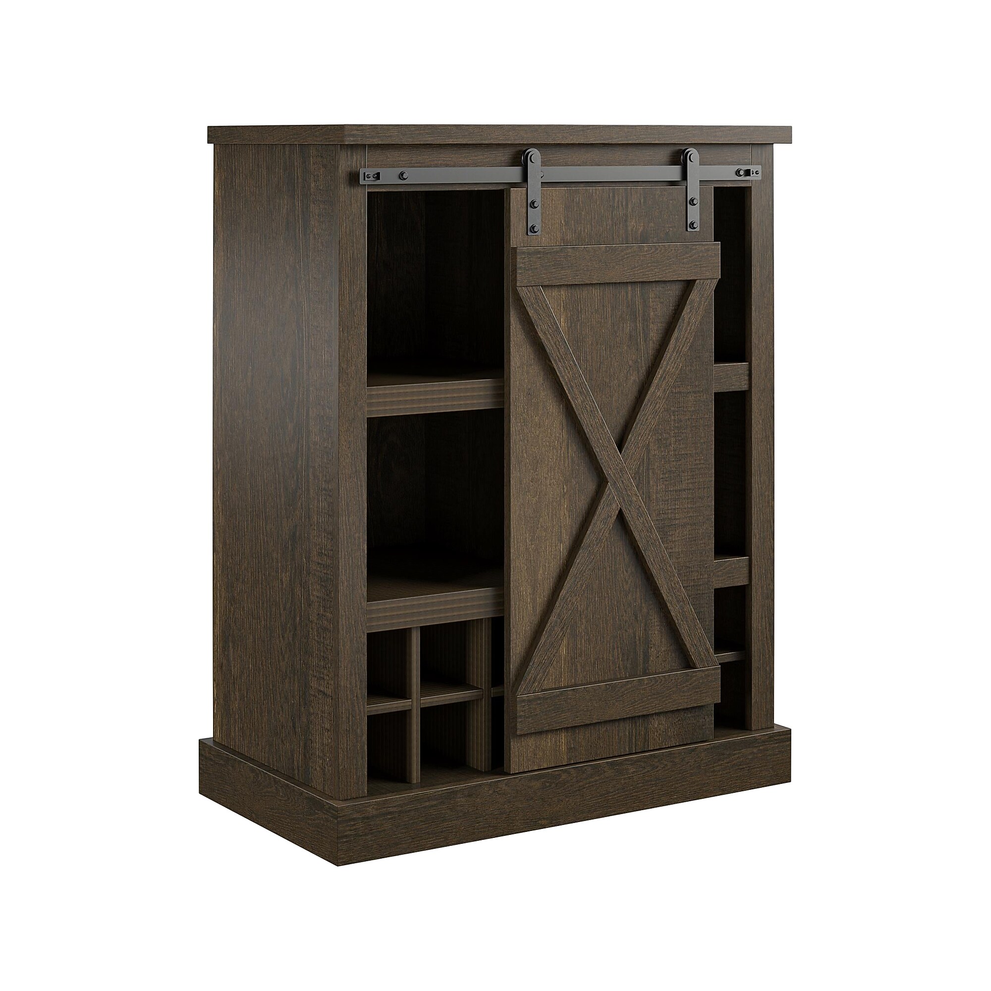 Ameriwood Knox County 36″ Bar Cabinet with 4 Shelves, Oak Brown (3389903COM) Sansujyuku sansujyuku.com