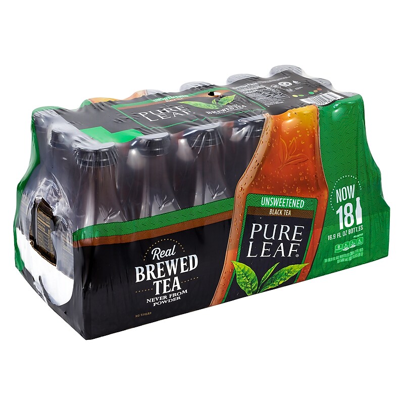 Lipton Pure Leaf Unsweetened Iced Black Tea, 16.9 oz., 18/Pack (220-02027) image 1