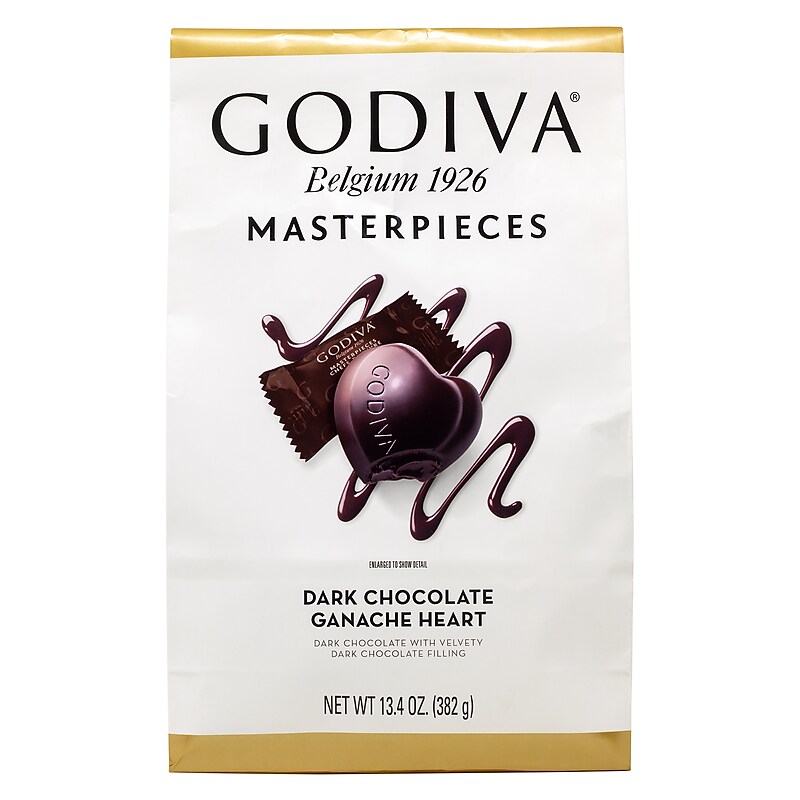 Godiva Masterpieces Ganache Heart Dark Chocolate Pieces, 13.4 oz. (220-01995) image 1