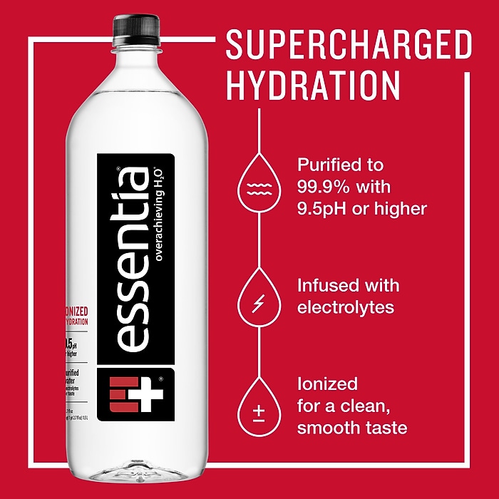 Essentia Ionized Alkaline Water, 50.4 oz., 12/Pack (220-02029