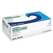 Boardwalk Disposable General-Purpose Nitrile Gloves, Large, Blue, 4 mil, 100/Box
