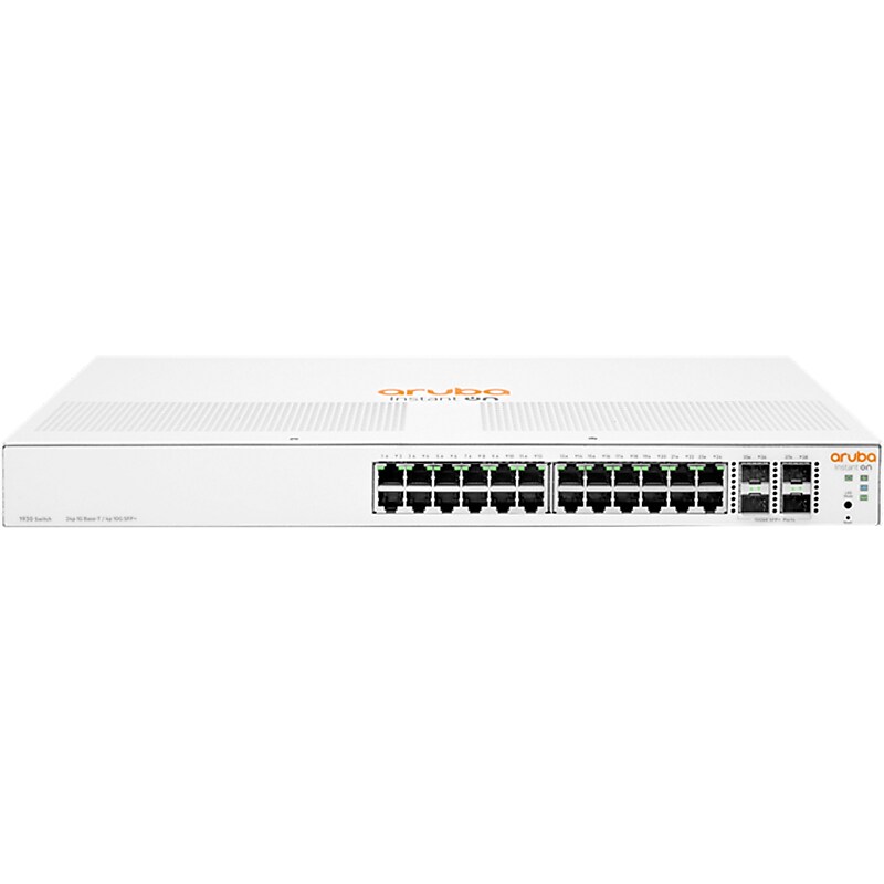Aruba Instant On 1930 24-Port Gigabit Ethernet Managed Switch, 10/100/1000 Mbps, White (JL682A#ABA) image 1