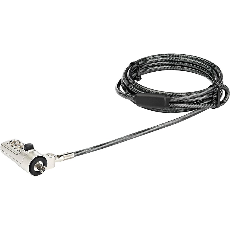 StarTech Combination Laptop Cable Lock, 6.5 ft. (LTLOCKNBL) image 1