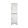 System Build Whitmore 68" Kitchen Pantry Cabinet with 4 Shelves, Rustic White/Oak (9695500COM)~#|#~sp168616551_sc7
