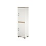 System Build Whitmore 68" Kitchen Pantry Cabinet with 4 Shelves, Rustic White/Oak (9695500COM)~#|#~sp168616553_sc7