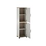 System Build Whitmore 68" Kitchen Pantry Cabinet with 4 Shelves, Rustic White/Oak (9695500COM)~#|#~sp168616555_sc7