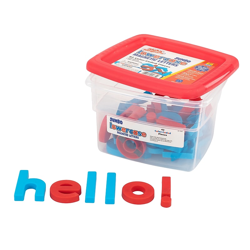 Educational Insights AlphaMagnets, Jumbo Lowercase, 2.5"H, Multi Color, Set of 42 (1685) image 1