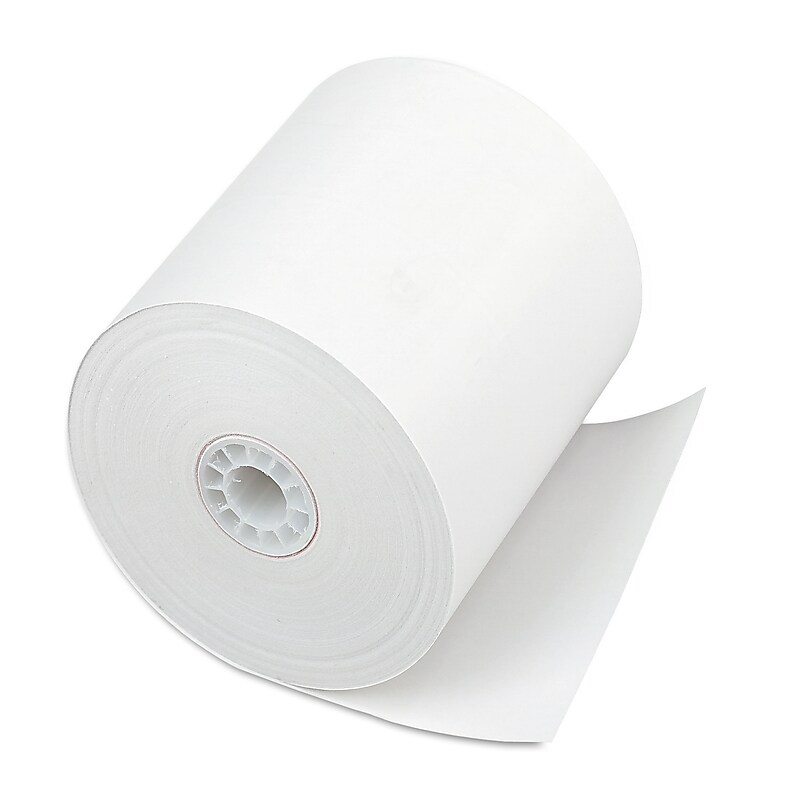 Iconex Direct Thermal Printing Thermal Paper Rolls, 3" x 225 ft., White, 24/Carton image 1