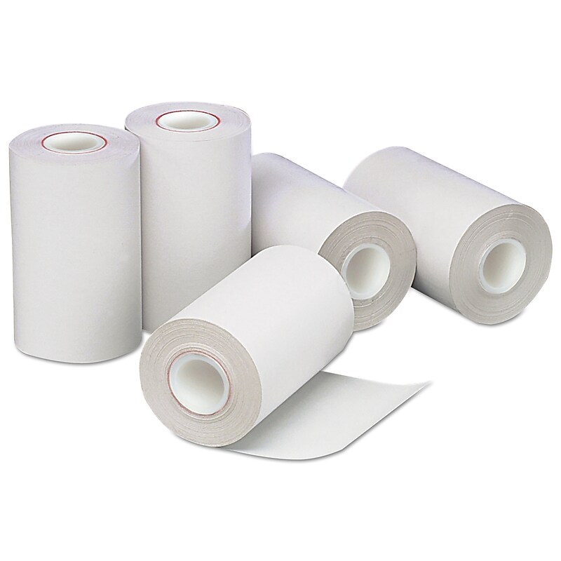 Iconex Direct Thermal Printing Paper Rolls, 0.5" Core, 2.25" x 55 ft., White, 50/Carton image 1